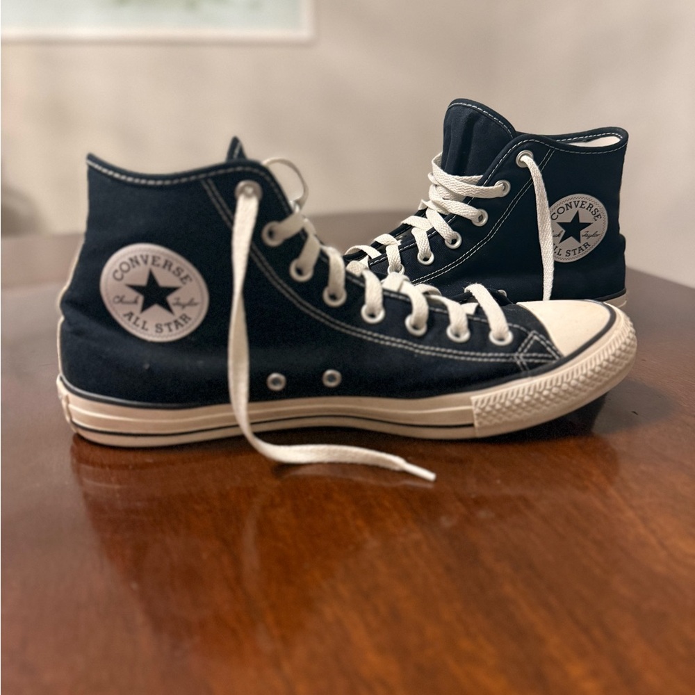Converse High Too Chuck Taylors, black and white